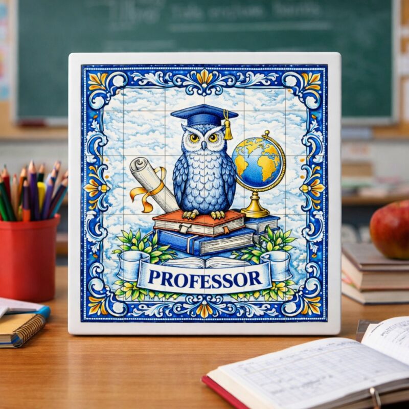 Quadro Símbolo Professor - 33x33 Cm