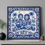 Quadro Umbanda Candomblé Ibeji - 33x33 Cm