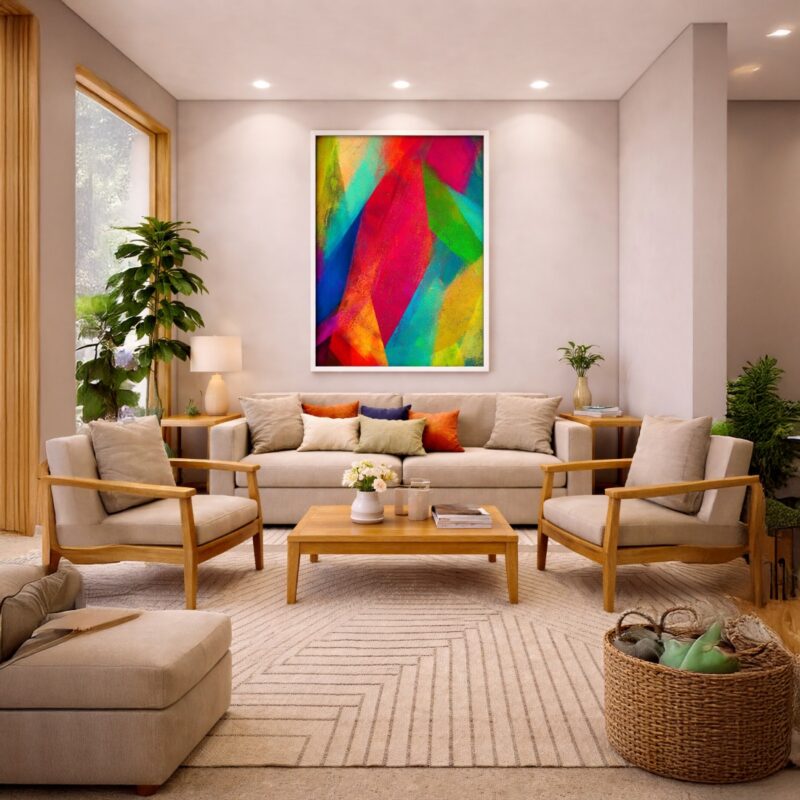 Quadro Canvas Abstrata Expressionista Color