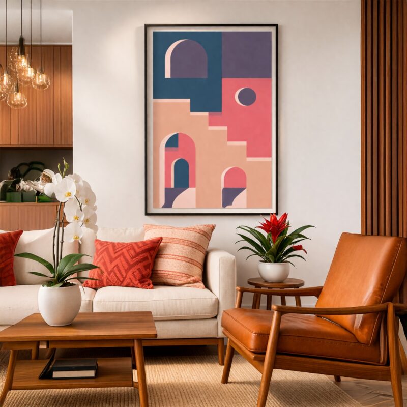 Quadro Canvas Abstrato Cidade Figurativa