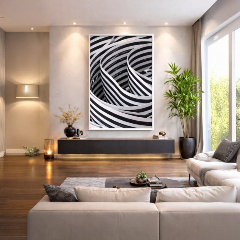 Quadro Canvas Abstrato Art Óptica