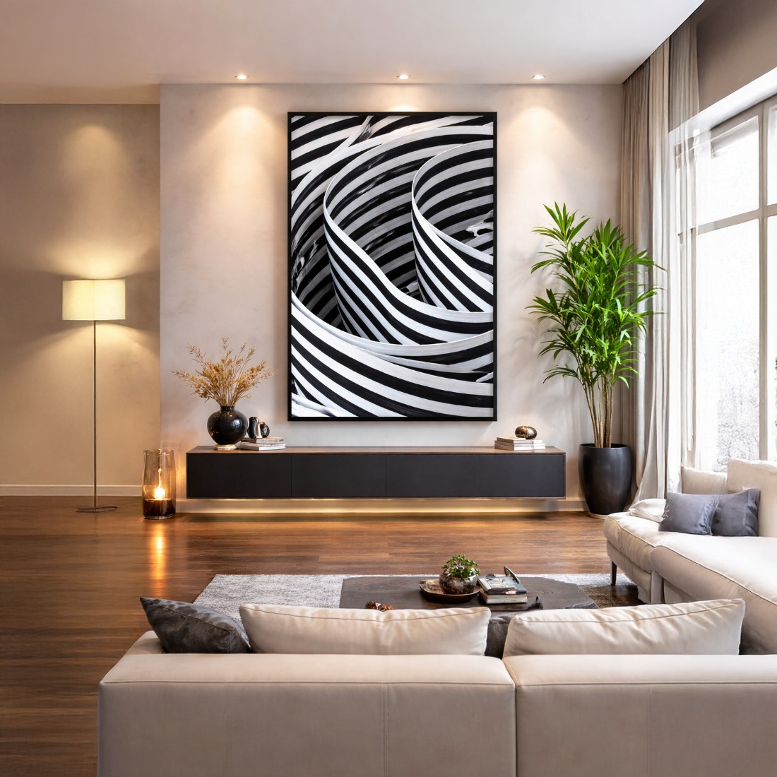 Quadro Canvas Abstrato Art Óptica