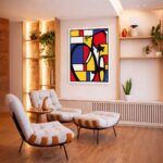 Quadro Canvas Abstrato Bicicleta Holandesa