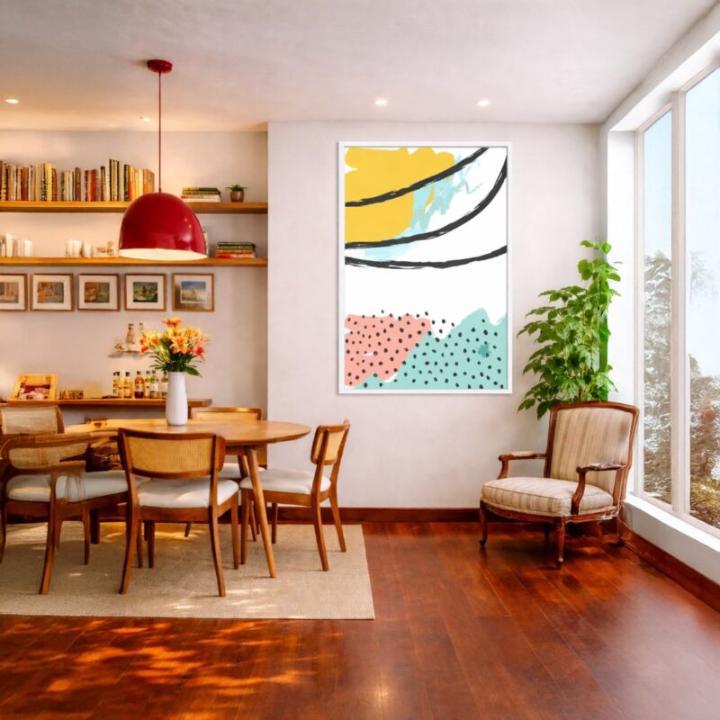 Quadro Canvas Abstrato Boho Pastel Minimalista