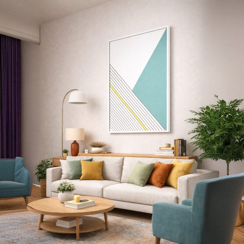 Quadro Canvas Abstrato Eva Risca de Giz