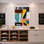 Quadro Canvas Abstrato Folhas Tropicais