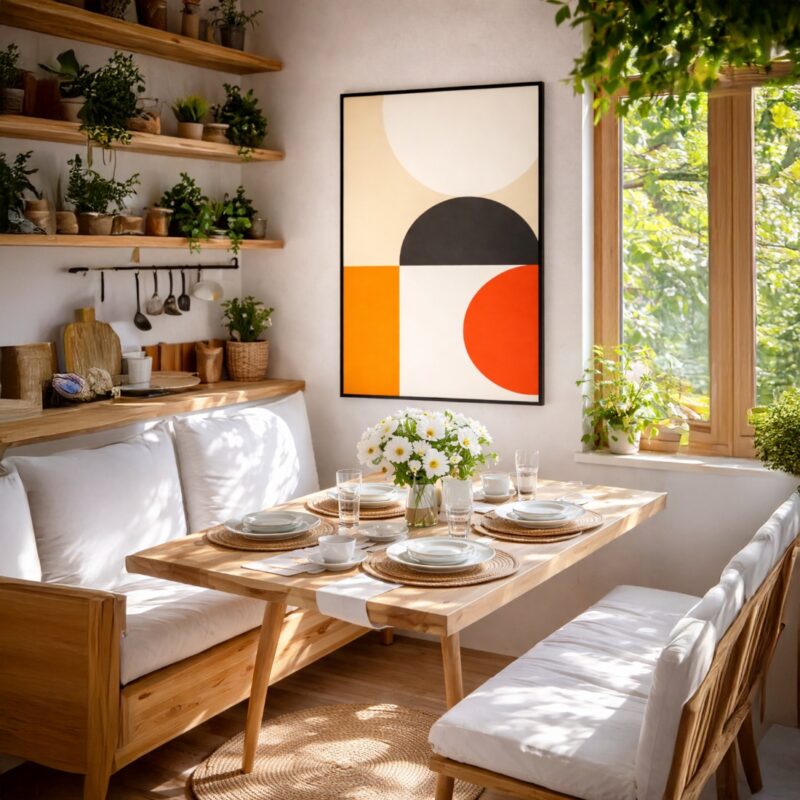 Quadro Canvas Abstrato Geométrico Cores