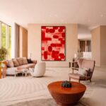 Quadro Canvas Abstrato Gestual Vermelho