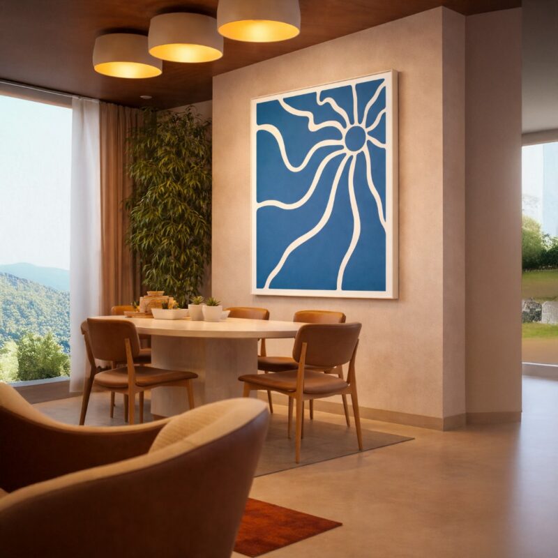Quadro Canvas Abstrato International Klein Blue