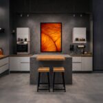 Quadro Canvas Abstrato Laranja Vibrante Quentes