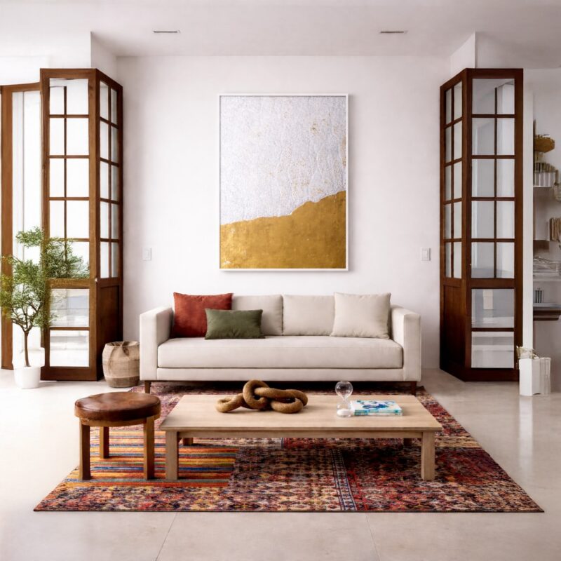 Quadro Canvas Abstrato Meio Tom Claro