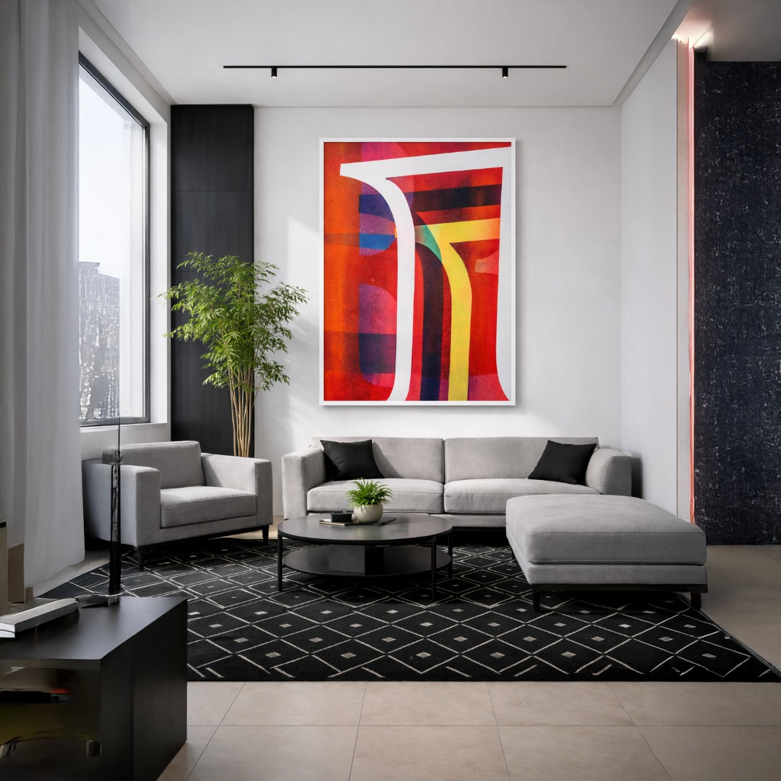 Quadro Canvas Abstrato Multicolorido