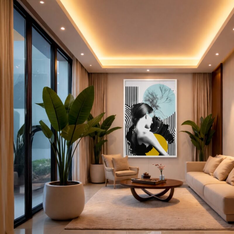 Quadro Canvas Abstrato Neo Surrealismo