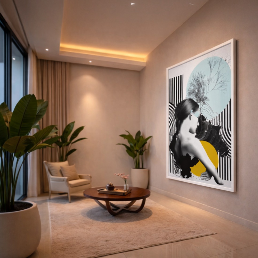 Quadro Canvas Abstrato Neo Surrealismo