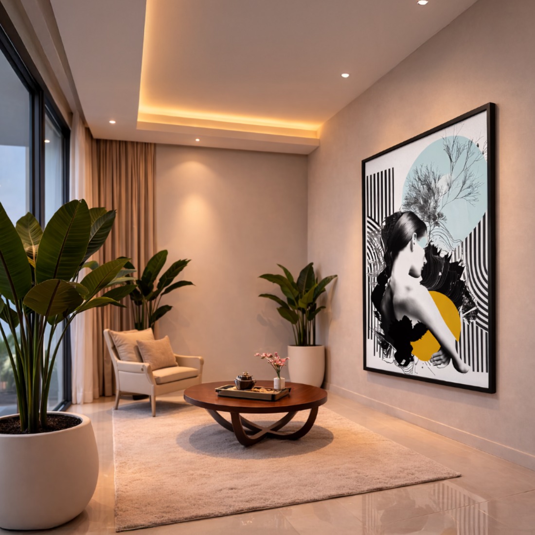 Quadro Canvas Abstrato Neo Surrealismo
