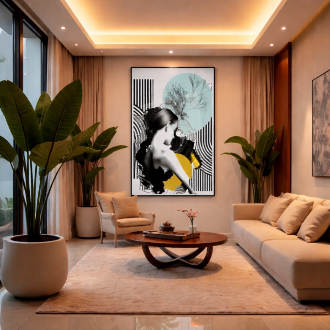 Quadro Canvas Abstrato Neo Surrealismo