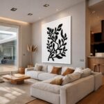 Quadro Canvas Abstrato Silhueta Arte Black