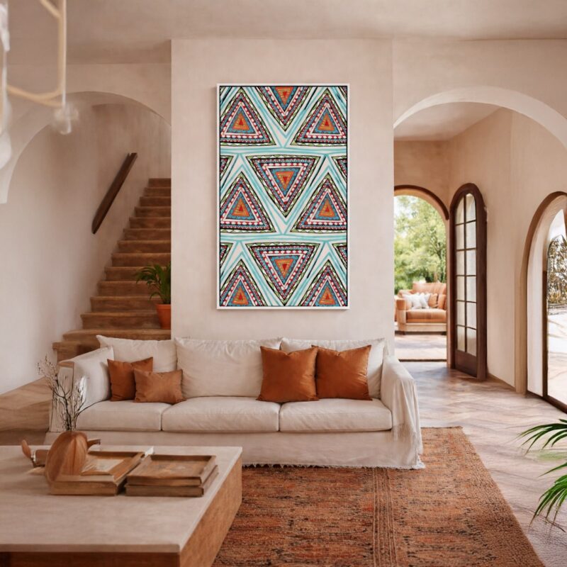 Quadro Canvas Abstrato Tribal Moderno
