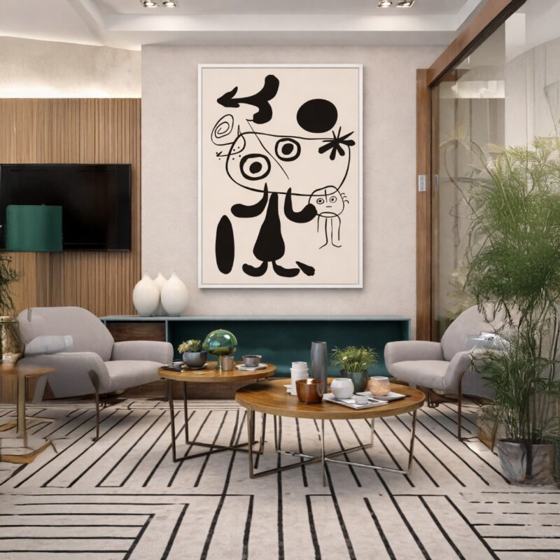 Quadro Canvas Abstrato Vocabulário Sinais Primitivos