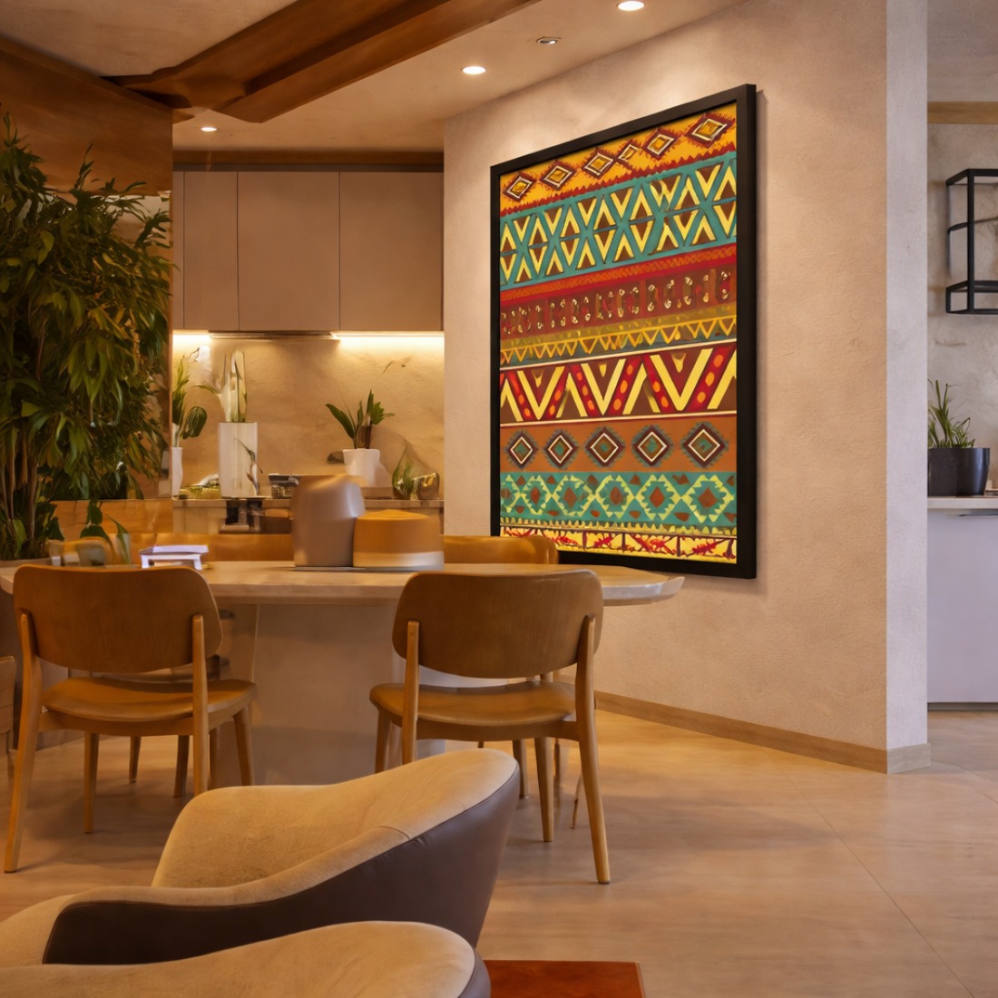 Quadro Canvas Barroco Étnico