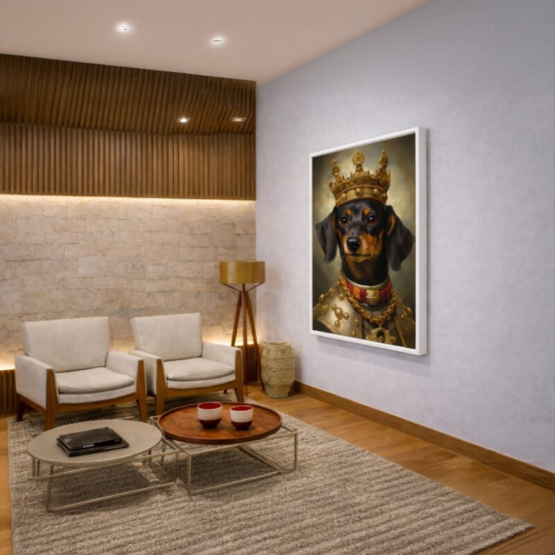 Quadro Canvas Dachshund The King
