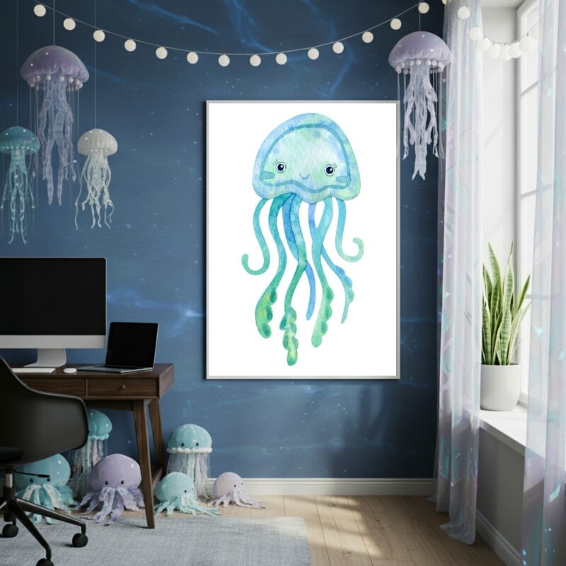 Quadro Decorativo Água Viva Delicada - 70x50cm