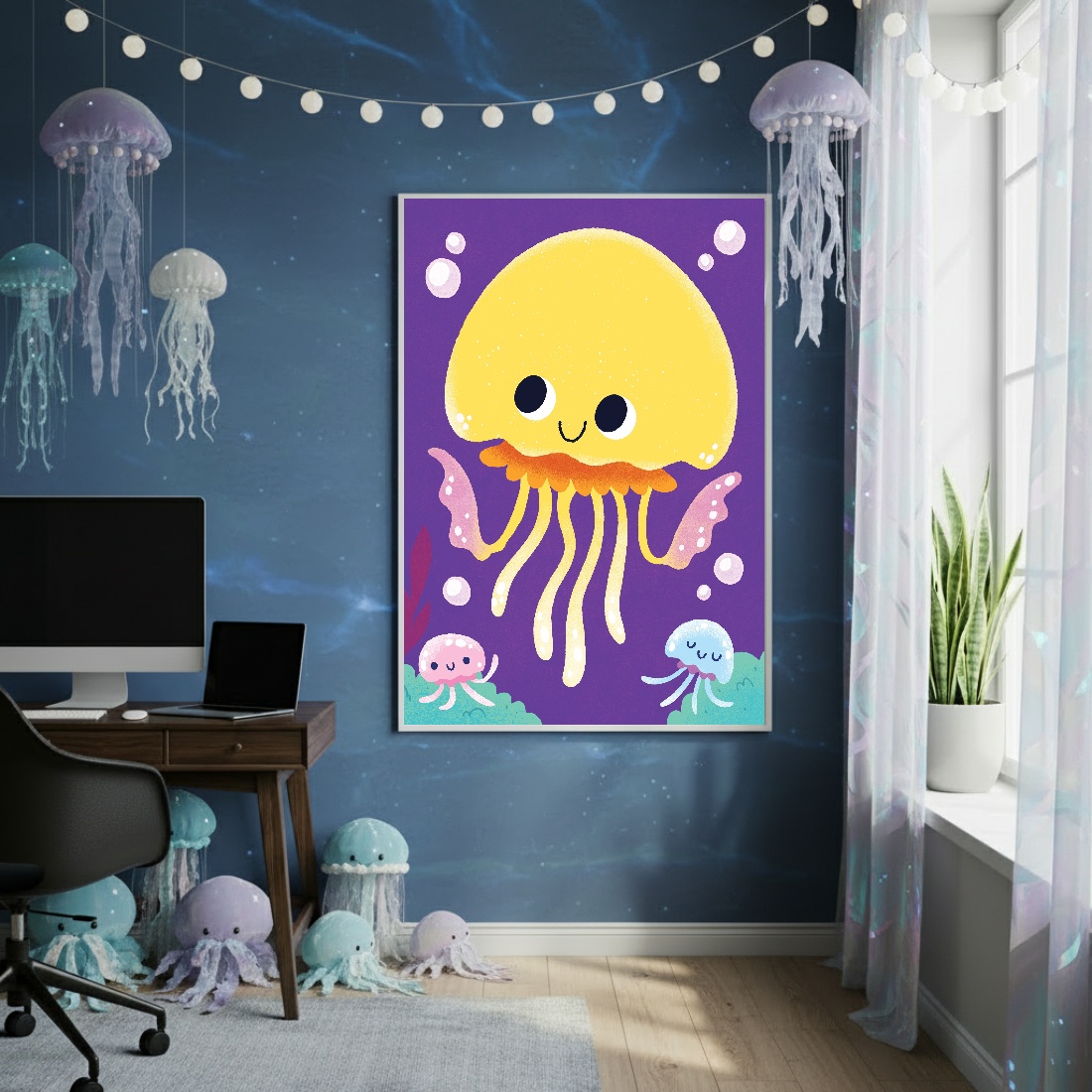 Quadro Decorativo Água Viva Mãe - 70x50cm
