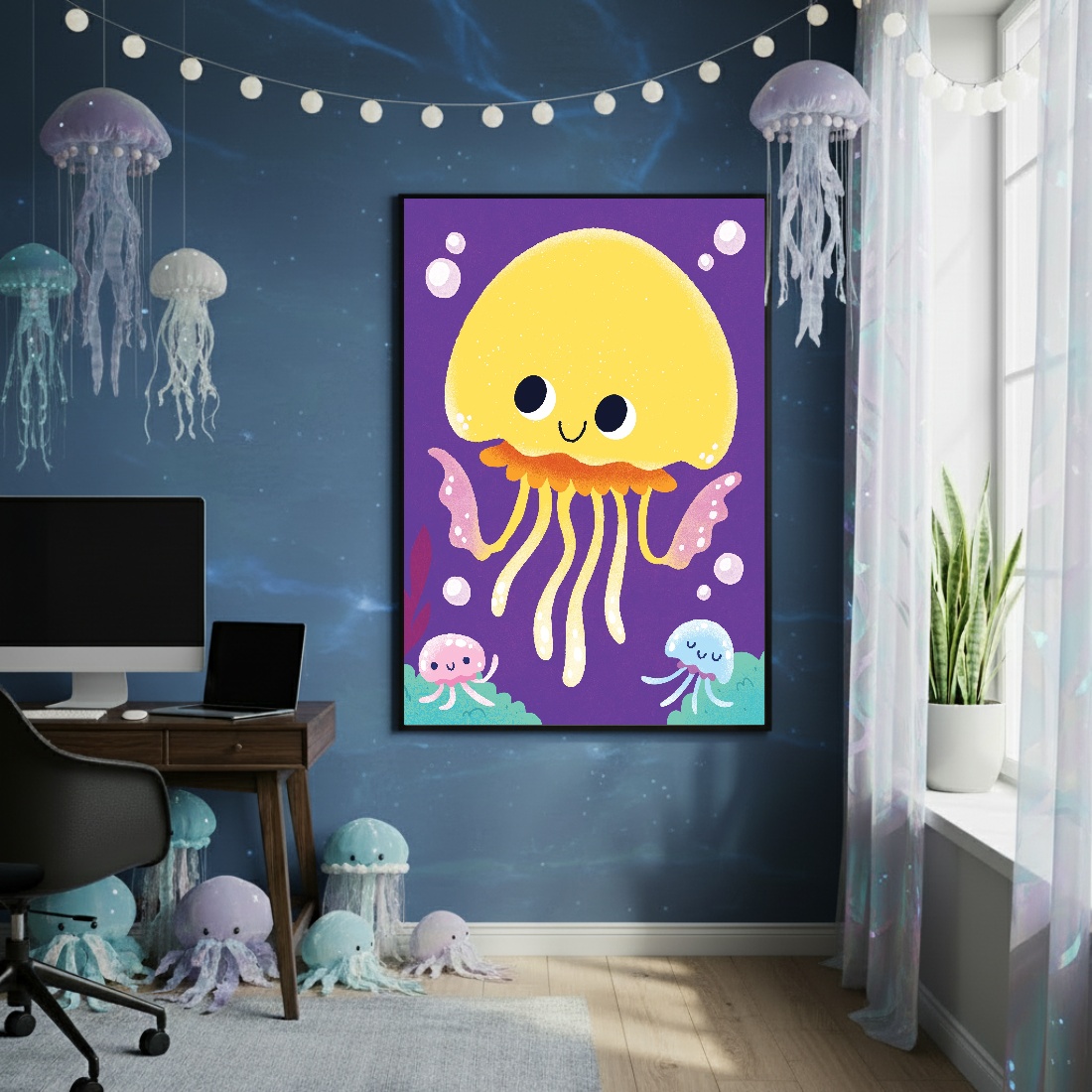Quadro Decorativo Água Viva Mãe - 70x50cm