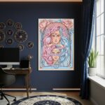 Quadro Decorativo Arte Mulher De Gêmeos - 70x50cm