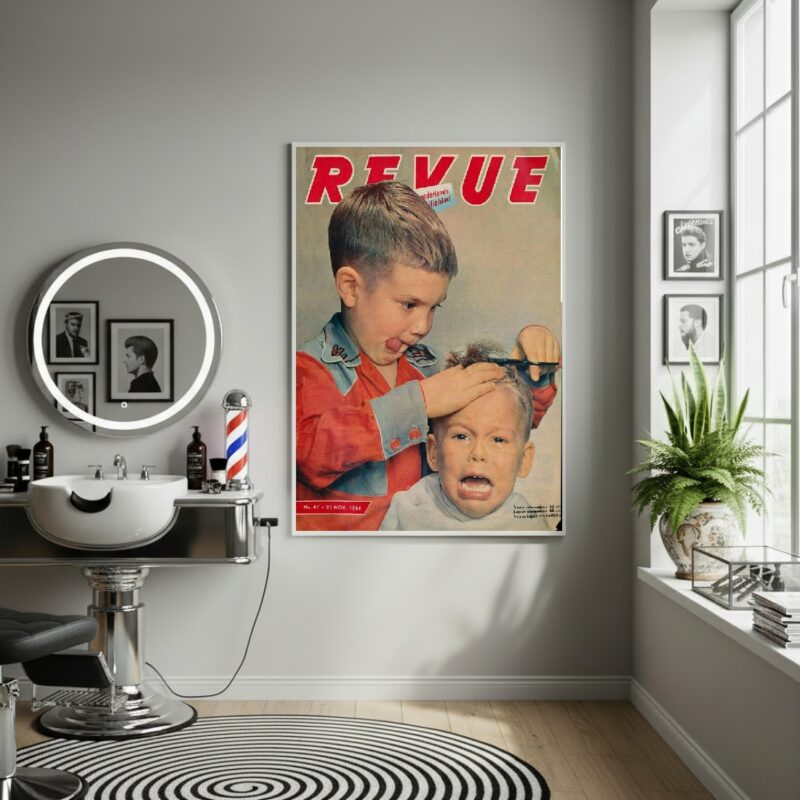 Quadro Decorativo Aspirante De Barbearia - 70x50cm