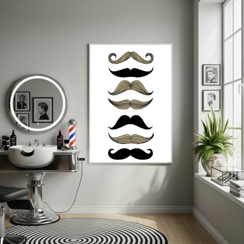 Quadro Decorativo Bigodes - 70x50cm