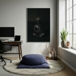 Quadro Decorativo Buda Black Art - 70x50cm