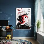 Quadro Decorativo Carpas Yin Yang - 70x50cm