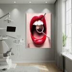 Quadro Decorativo Cuidados Com A Boca - 70x50cm