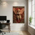 Quadro Decorativo Cupido Delicado - 70x50cm