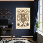 Quadro Decorativo Ilustração De Áries - 70x50cm