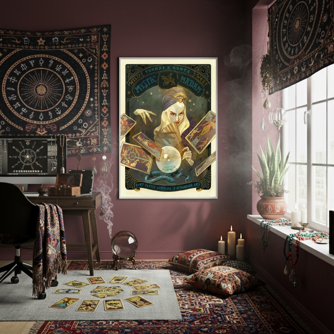 Quadro Decorativo Madame Mística - 70x50cm