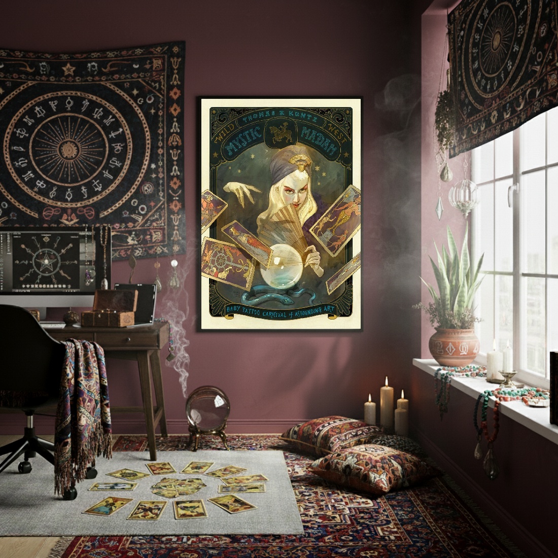 Quadro Decorativo Madame Mística - 70x50cm