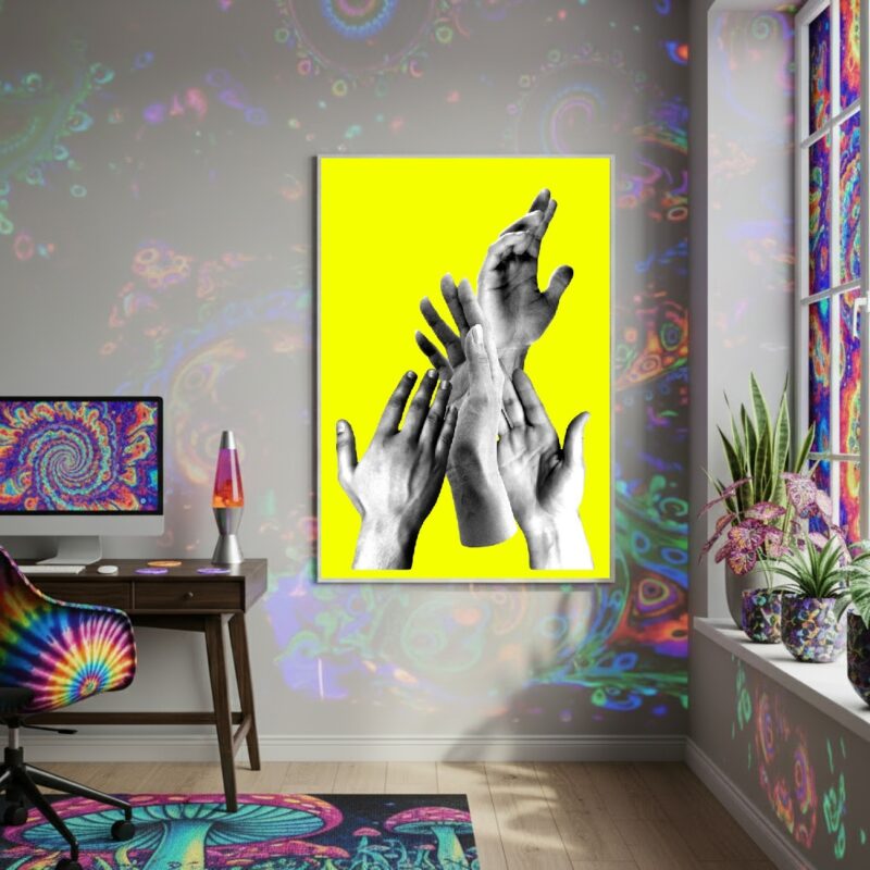 Quadro Decorativo Mãos Em Evidência - 70x50cm