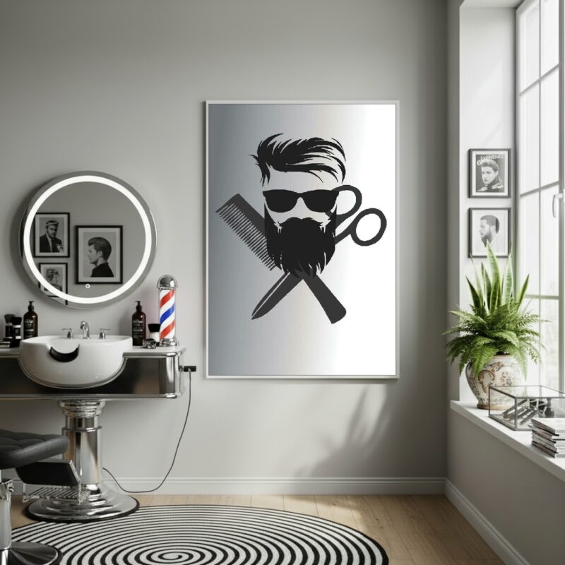 Quadro Decorativo O Barbeiro - 70x50cm