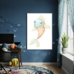 Quadro Decorativo Peixe Delicado - 70x50cm