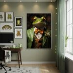 Quadro Decorativo Sapo Elegante - 70x50cm