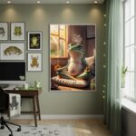 Quadro Decorativo Sapo Meditando - 70x50cm