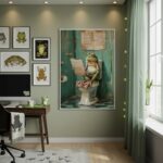 Quadro Decorativo Sapo Ocupado - 70x50cm