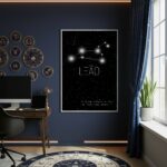 Quadro Decorativo Signo De Leão - 70x50cm