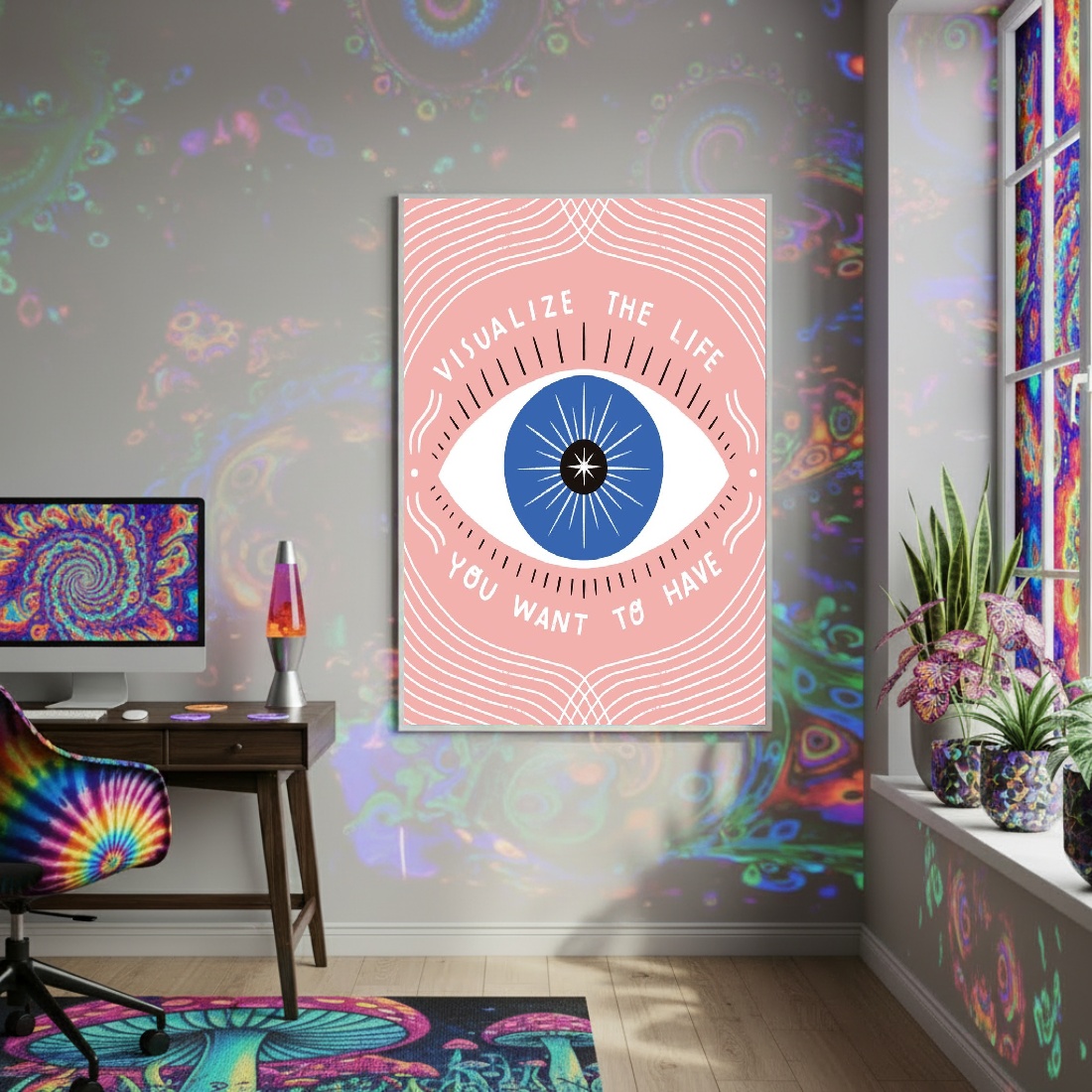 Quadro Decorativo Visualize A Vida - 70x50cm