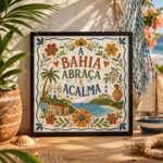 Quadro A Bahia Acalma - 33x33 Cm