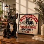 Quadro Bulldog Francês Area - 33x33 Cm