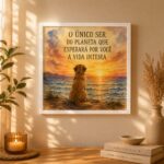 Quadro Cão Amigo Fiel - 33x33 Cm