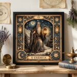 Quadro Carta Tarot - O Eremita - 33x33 Cm